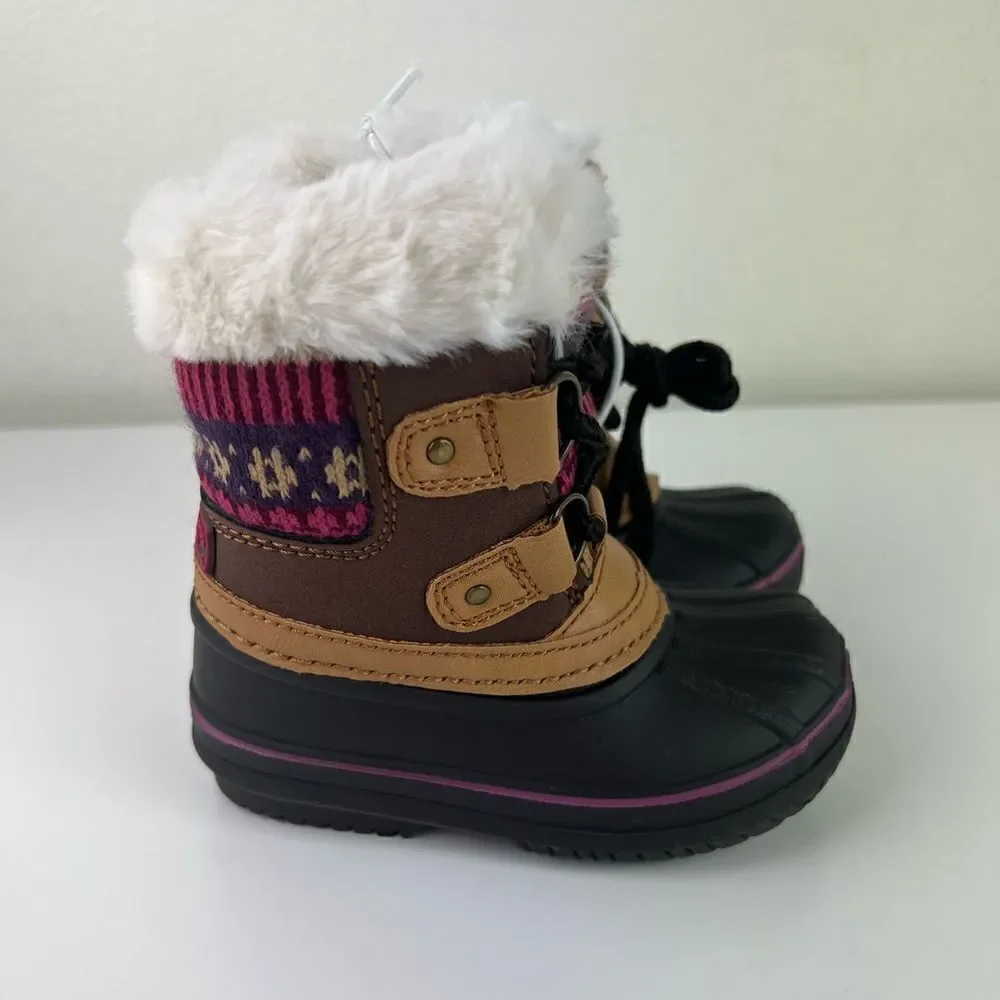 London Fog Little Girls Tiana Cold Weather Lace Up Boots size 5